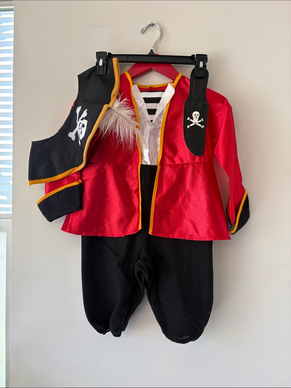 Disguise Kids Pirate Costume Jacket and Pants - Red, Black, Gold